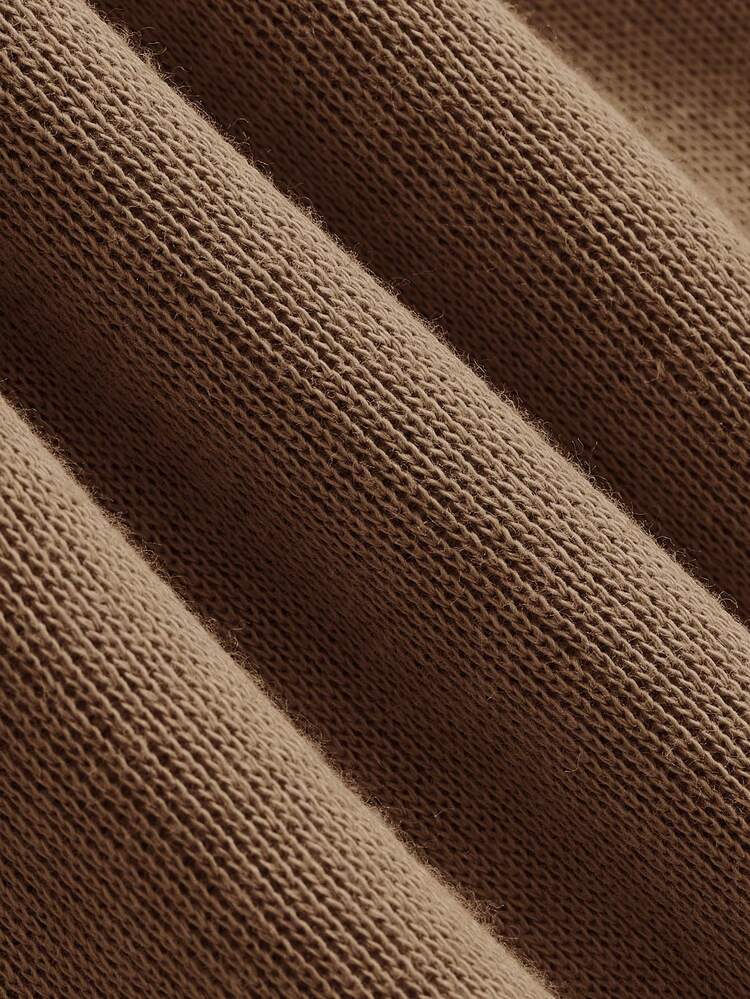 Cozy Pixies Đứa bé trai Đồ họa Chữ cái Áo len & Quần nỉ - Màu Khaki - Xem 8