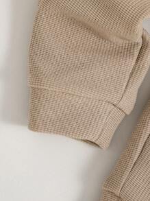 Baby Boy Contrast Collar 2 In 1 Sweatshirt & Sweatpants