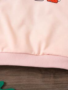 Chica Joven Sudadera con estampado de Navidad - Rosa - Ver 4