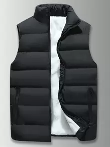 Men Thermal Lined Vest Padded Coat