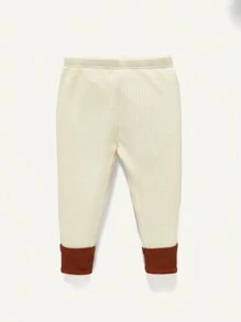 Baby Girl 3pcs Solid Pants - Dark Grey - View 2