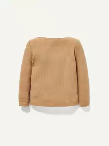 4入組嬰幼女士貼身睡衣裝，色塊撞色圓領長袖上衣與長褲套裝 - 卡其色 - 查看 2