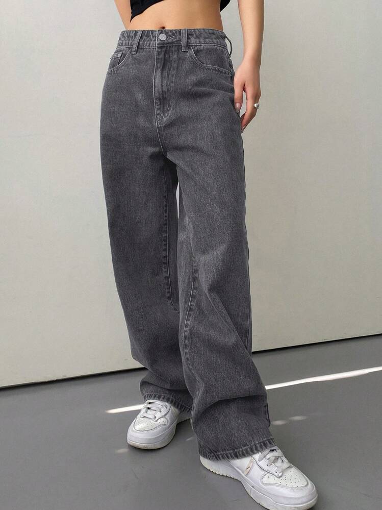 DAZY Slant Pocket Straight Leg Jeans Baggy Jeans | SHEIN USA
