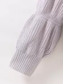 Teen Girl Drop Shoulder Cardigan - Grey - View 4