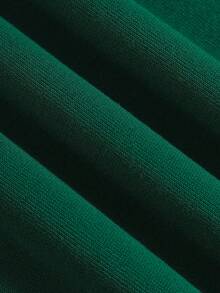 SHEIN LUNE Vợt Tennis Và Đồ họa Chữ cái Lót nhiệt Áo nỉ - màu xanh lá - Xem 6