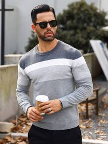 Manfinity Homme Homens Bloco De Cores Suéter