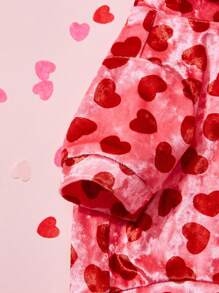 PETSIN Nhung Màu hồng Love Tim In Plush ấm áp Áo Hoodie thú cưng Đối với Mèo Và Chó , 1 Miếng - Nhiều màu - Xem 6