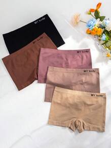 Women's Casual Sporty Knitted Fabric Print Multicolor Boyshorts - Multicolor - View 4