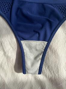 5pack Solid Hollow Out Panty - Multicolor - View 5