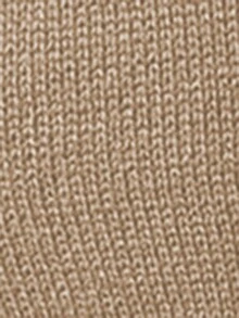 SHEIN Unity 一字肩鏤空荷葉袖短款毛衣 - 卡其色 - 查看 8