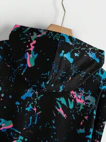 SHEIN Essnce Phản chiếu In Splash Ink Hoodie - Nhiều màu - Xem 3