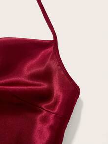 3入組素色緞面睡吊帶上衣 - 彩色 - 查看 5