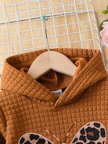 Young Girl Leopard Print Hoodie & Leggings