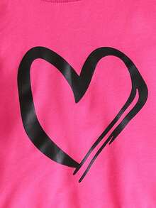 女小童愛心圖案運動衫&緊身打底褲