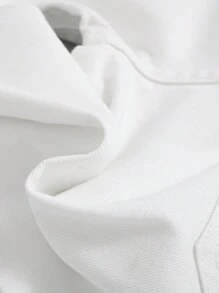 SHEIN 男大童字母和卡通圖案破洞牛仔褲 - 白色 - 查看 6