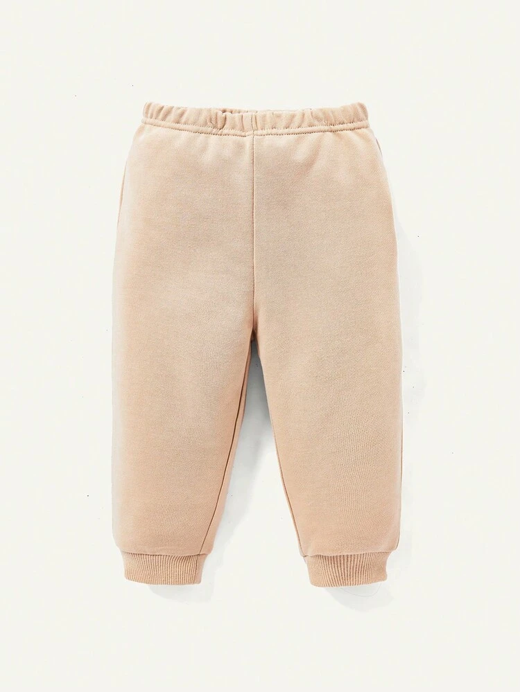 Baby Boy 2pcs Solid Pullover & 2pcs Sweatpants Matching Set