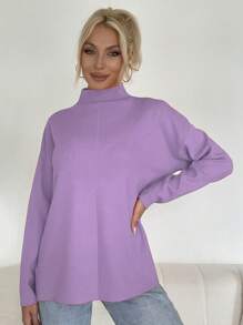 Jersey Suelto De Colores Brillantes - Morado - Ver 1