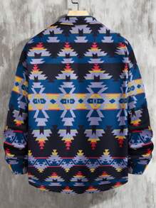Manfinity Homme Men Geo Print Overcoat