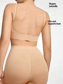 SHAPORA Chất rắn Áo Shapewear Bras - Màu be - Xem 3