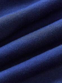 Cozy Pixies Baby Boy Letter Graphic Two Tone Sweatshirt & Sweatpants - Blue - View 6