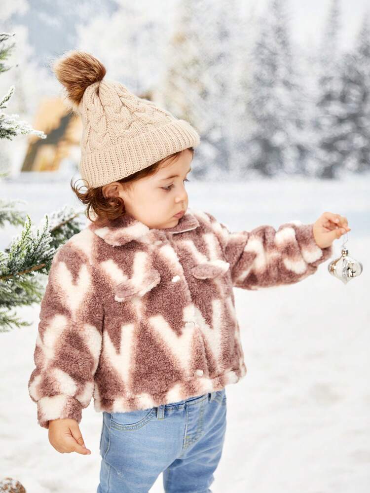 Baby Girl Tie Dye Teddy Jacket