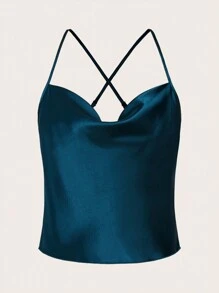 3入組素色緞面睡吊帶上衣 - 彩色 - 查看 10