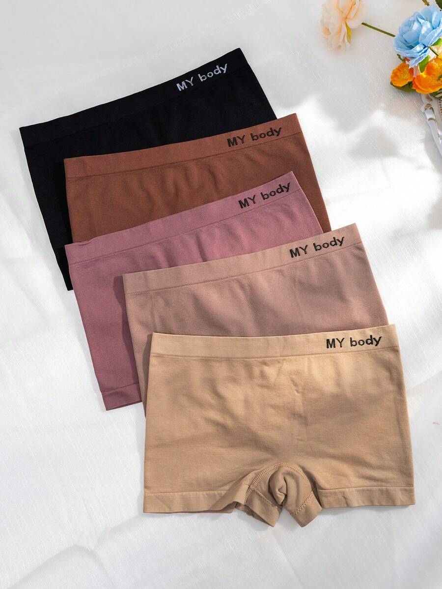 Women's Casual Sporty Knitted Fabric Print Multicolor Boyshorts - Multicolor - View 1