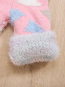 SHEIN Baby Girl Cloud Pattern Sweater - Multicolor - View 3