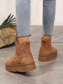 2025 Winter Women's Stylish Thickened Plush Anti-Slip Snow Boots,Fur Boots - Brown - View 4