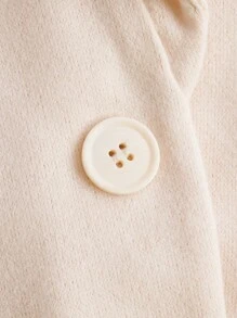 Flirla Plus Lapel Neck Belted Overcoat - Apricot - View 3