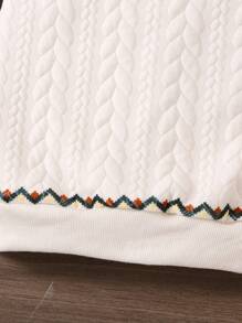 SHEIN Young Girl Geo Print Sweatshirt Dress