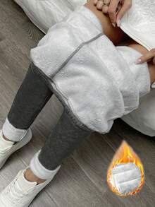 Chiquease Solid High Waist Thermal Leggings - Grey - View 7