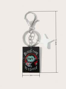Typhoonic Letter Graphic Geometric Charm Keychain - Multicolor - View 4