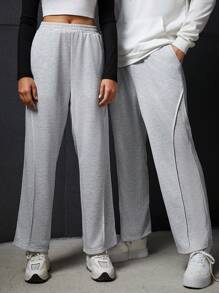 SWAVVY 1入組素色斜口袋衛褲 - 灰色 - 查看 1