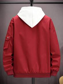 Manfinity Homme Chaqueta De Hombre Con Bolsillo Con Solapa Y Cremallera Sin Capucha