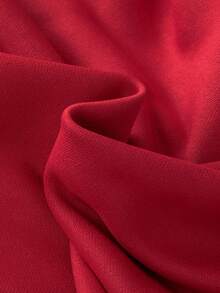 SHEIN 女大童標語圖案連帽衫和運動褲 - 酒紅色 - 查看 3