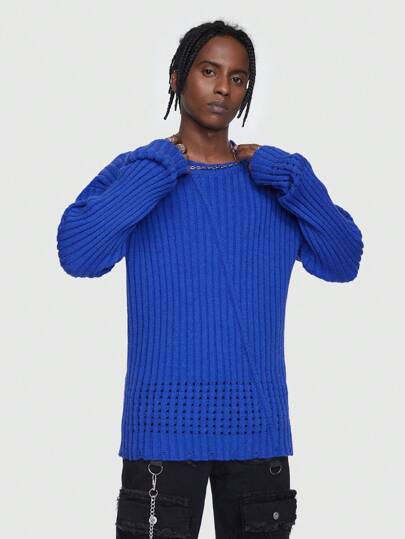 Street Life Hombres Jersey unicolor de punto de malla