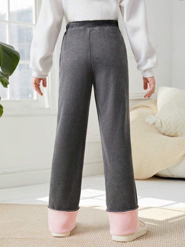 Tween Girl Contrast Panel Straight Leg Pants