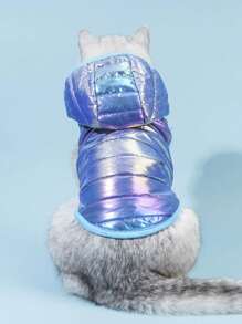 PETSIN Phản chiếu Đầy màu sắc Ấm áp Không tay áo có mũ Áo khoác cho thú cưng - Nhiều màu - Xem 4