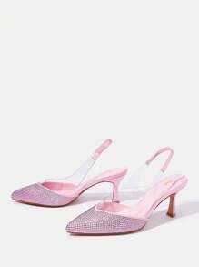 女式高跟泵鞋 - 粉色 - 查看 3
