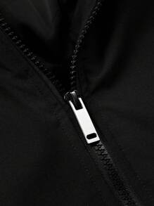 Manfinity Homme Loose Fit Men's Black Quilted Coat With Concealed Pockets