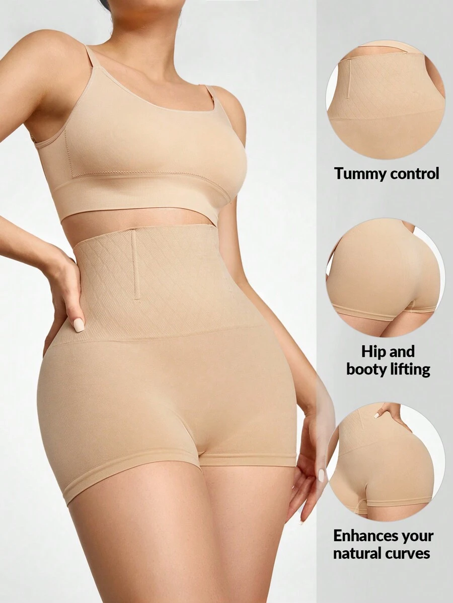 SHAPORA Shorts de fajas de talle alto - Albaricoque - Ver 1