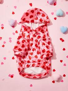 PETSIN Nhung Màu hồng Love Tim In Plush ấm áp Áo Hoodie thú cưng Đối với Mèo Và Chó , 1 Miếng - Nhiều màu - Xem 5