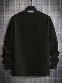 Manfinity RebelGame Men Solid Round Neck Tee - Black - View 2