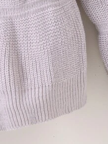 Teen Girl Drop Shoulder Cardigan - Grey - View 3