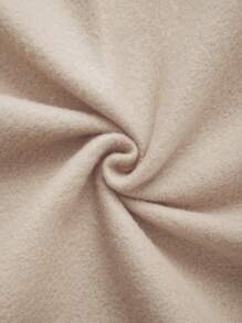 SHEIN EZwear Đồ họa trái tim & khẩu hiệu Lót nhiệt Áo nỉ - Màu Khaki - Xem 5