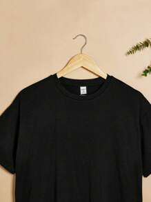 Áo thun ngắn tay thường ngày dành cho tuổi teen cho mùa hè - màu đen - Xem 3