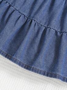 Joliand Joliand Young Girl Casual Loose Fit Denim Skirt