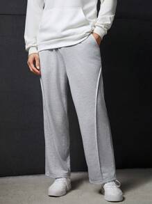 SWAVVY 1入組素色斜口袋衛褲 - 灰色 - 查看 4