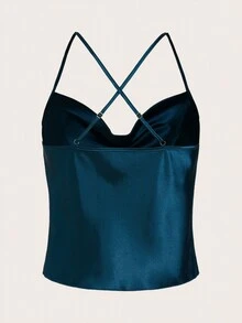3入組素色緞面睡吊帶上衣 - 彩色 - 查看 9